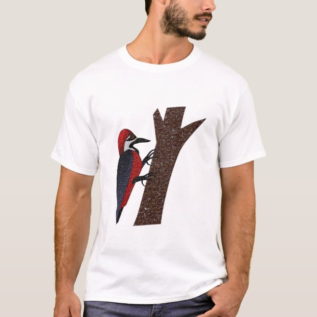 Camiseta Crimson Bellie Woodpecker (Anverso)
