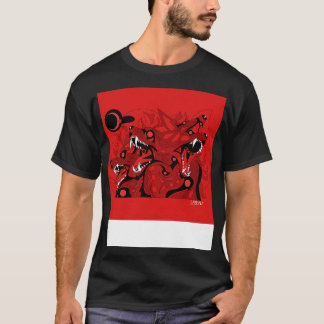 Camiseta crimson en sangre cadejo hound de perro cerberus