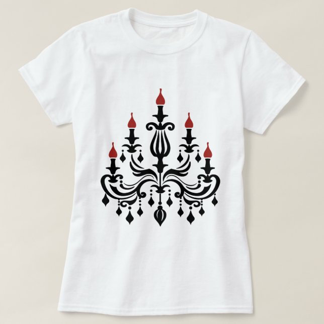 Camiseta "Crimson Flame Chandelier" (Diseño del anverso)