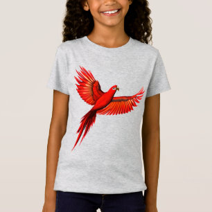 Camiseta Crimson Macaw / Loro Rojo en vuelo Tee de niño