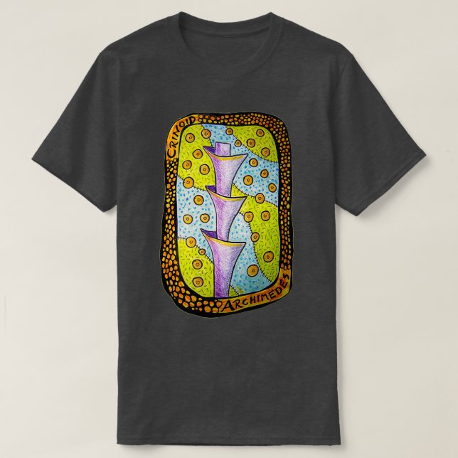 Camiseta Crinoide Archimedes Fossil (Diseño del anverso)