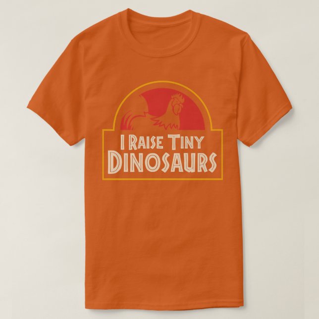 Camiseta Crio a pequeños dinosaurios y a la moda granjeros  (Diseño del anverso)