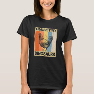 Camiseta Crío Dinosaurios Pequeños Silueta de Pollo Retro V