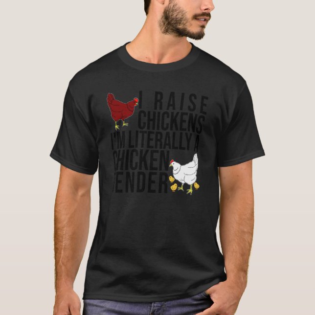 Camiseta Crio pollos, soy literalmente un fanático de la mo (Anverso)