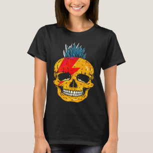Camiseta Crío Punk Rock Calavera Colorida Con Esqueleto Moh