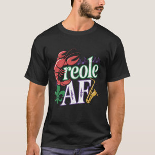 Camiseta Criollo AF Divertido Diseño de Nueva Orleans Louis