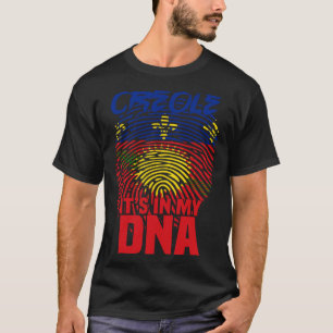 Camiseta Criollo Está En Mi ADN Guadeloupe Orgullo Afro Gua