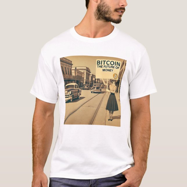 Camiseta Cripta BTC de Bitcoin inspirada en la vendimia (Anverso)