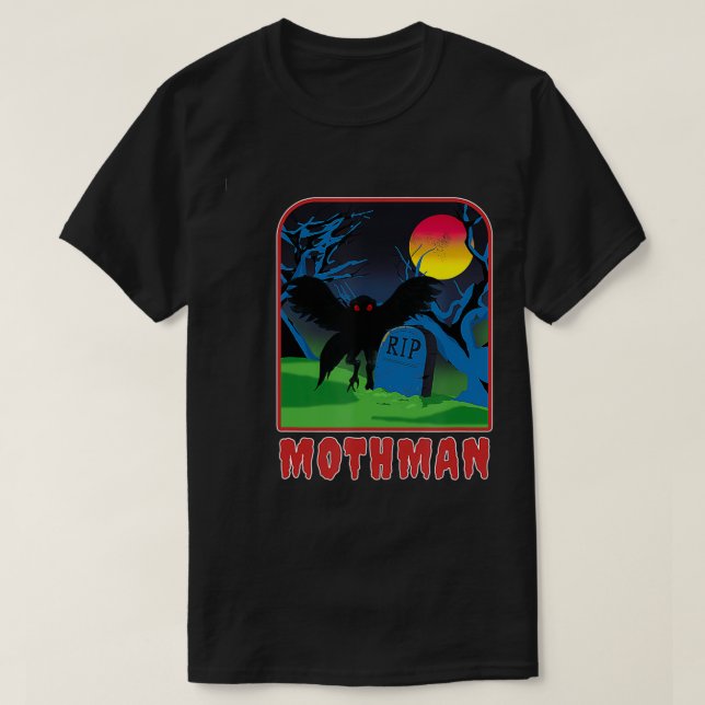 Camiseta Criptica luna amarilla sobre folklore de cementeri (Diseño del anverso)