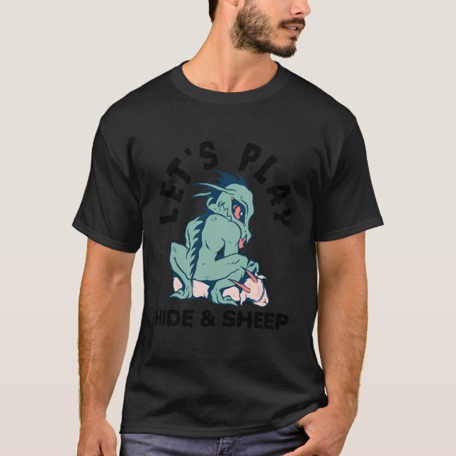 Camiseta Criptiología De Chupacabra Juega Ocultar (Anverso)