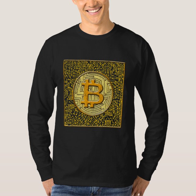 Camiseta Cripto de Bitcoin que invierte el gancho de Blockc (Anverso)