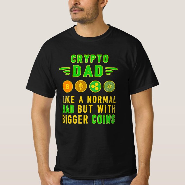 Camiseta Cripto de cripto de Bitcoin padre papá Trader Cryp (Anverso)