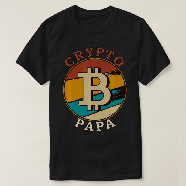 Camiseta Cripto de papá papá papá divertido Bitcoin Miner d (Diseño del anverso)
