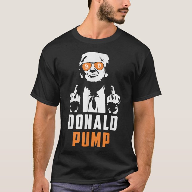 Camiseta Cripto de Trump 2024 divertido de Bitcoin Donald P (Anverso)