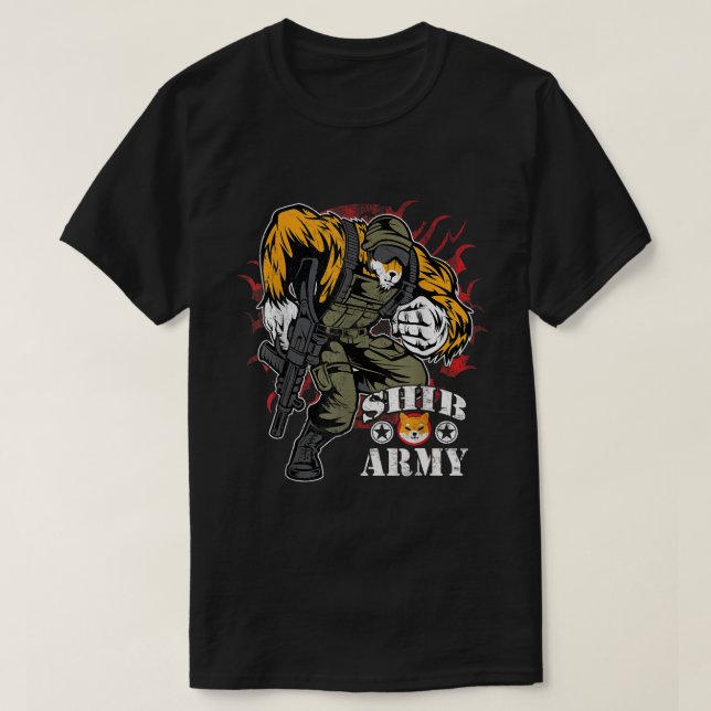Camiseta Cripto del soldado de la inu del EJÉRCITO SHIB (Diseño del anverso)
