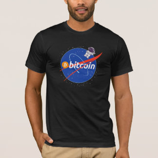 Camiseta Cripto espacial de moda de Bitcoin Astronauta