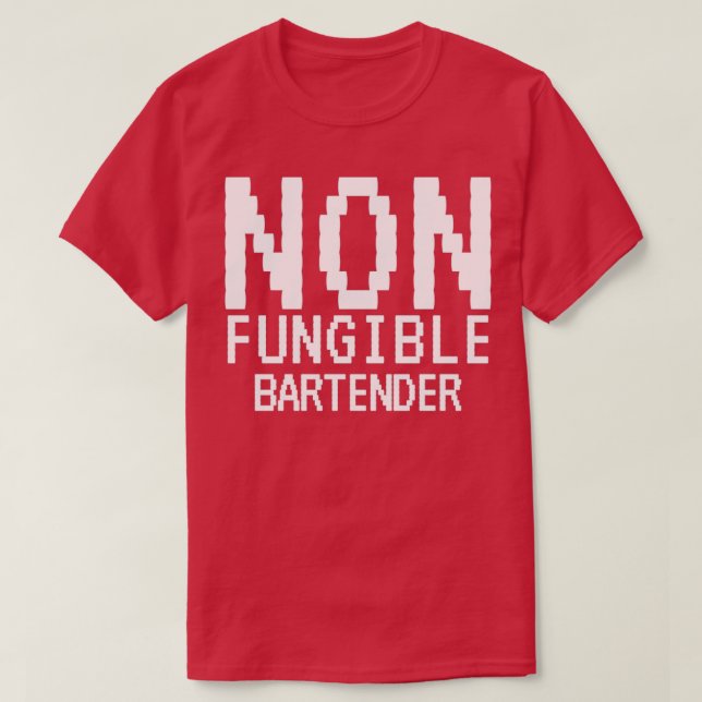Camiseta Cripto NFT Fungible Fungible BARTENDER (Diseño del anverso)
