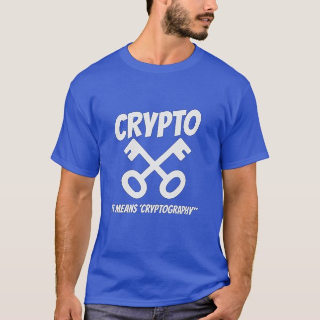 Camiseta Cripto significa criptografía - Clave retro (Anverso)