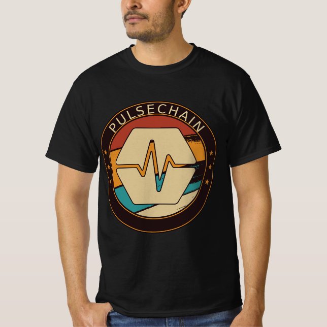 Camiseta Criptocurr de arte de criptografía retro de PulseC (Anverso)
