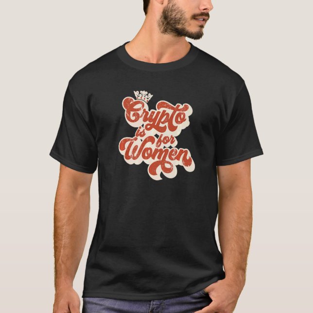 Camiseta Criptocurrency Queen Retro Crypto Es Para Mujeres (Anverso)