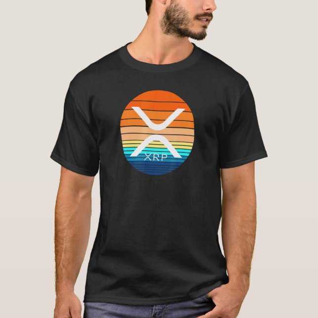 Camiseta Criptodivisa De Crypto Modern Sunset Hodl De Xrp (Anverso)