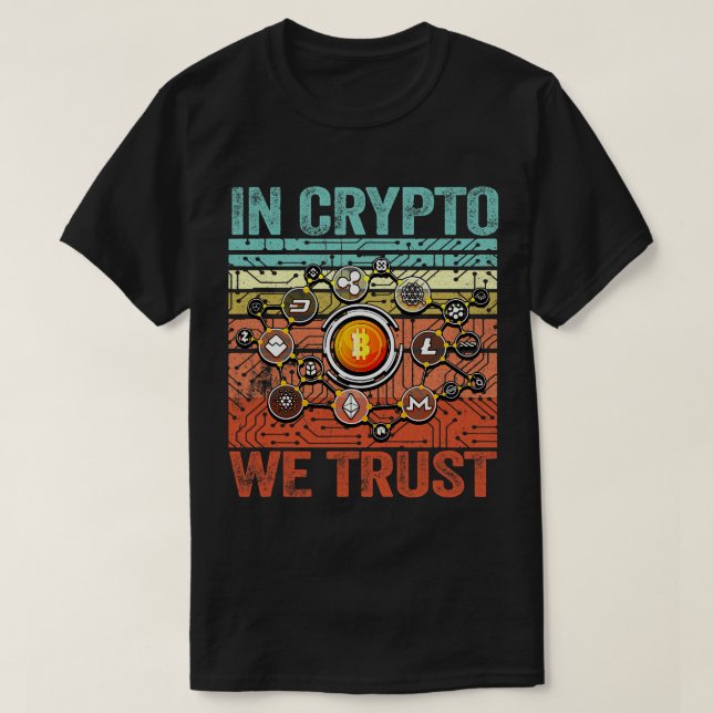 Camiseta Criptodivisa De La Cadena De Bloqueo De Bitcoin En (Diseño del anverso)
