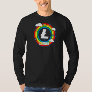 Camiseta Criptodivisa De Litecoin Cripto Arcoiris Ltc
