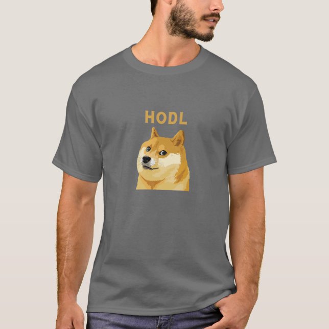 Camiseta Criptodivisa Dogecoin HODL (Anverso)