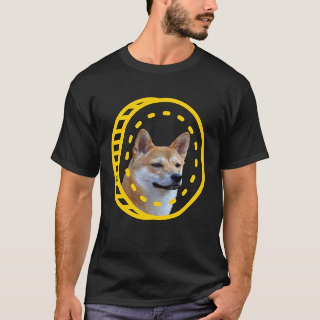 Camiseta Criptodivisa Shiba Inu Dogecoin (Anverso)
