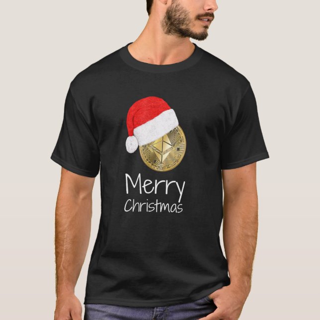 Camiseta Criptodivisas Ethereum Santa Hat Merry Christma (Anverso)