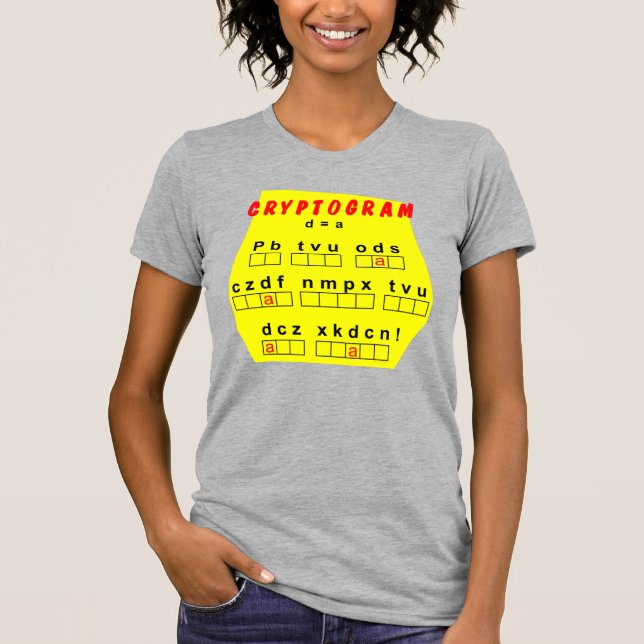 Camiseta Criptograma amarillo (Anverso)