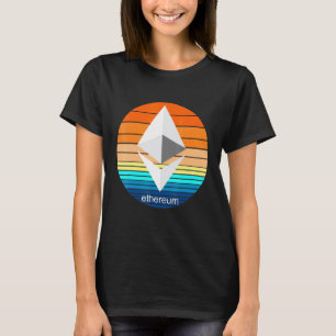 Camiseta Criptomoneda Ether Cadena de Bloques Etereum Retro