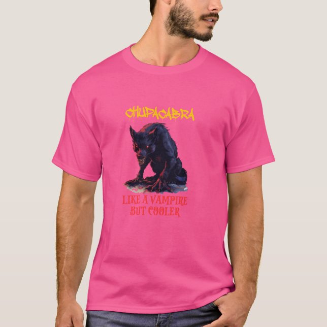 Camiseta Criptozoología de la bestia mítica de El Chupacabr (Anverso)