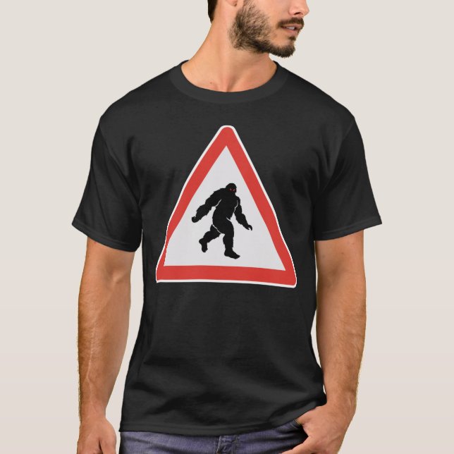 Camiseta Criptozoología del Rótulo Bigfoot Sasquatch Yeti R (Anverso)