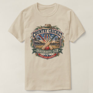 Camiseta Críquet Australiano de Campo Vintage Críquet de Ba