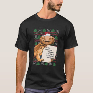 Camiseta Críquet de cerezo con barba Dragón Navidades feos