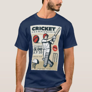 Camiseta Críquet de época1