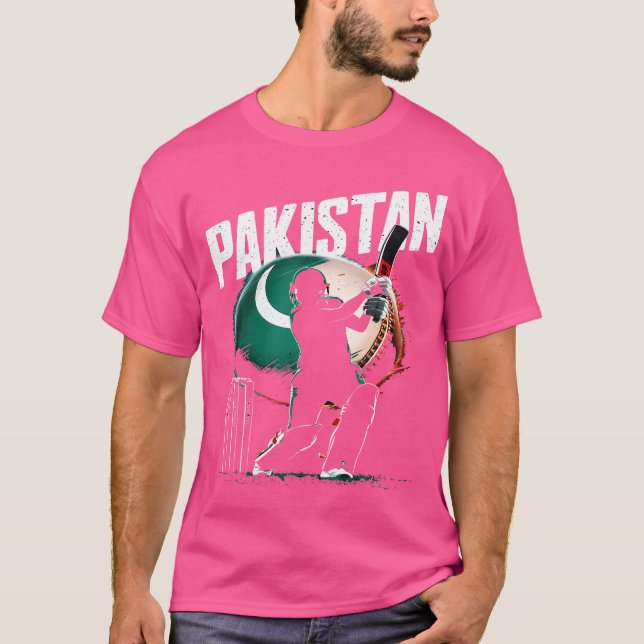 Camiseta Críquet de la bandera de Pakistán (Anverso)