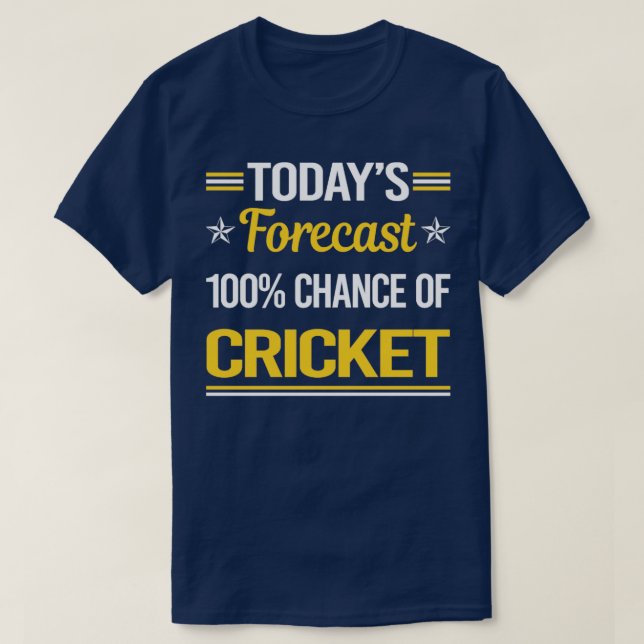 Camiseta Críquet de Previsión de Hoy (Diseño del anverso)