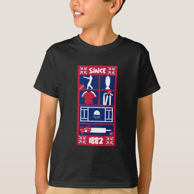 Camiseta Críquet de prueba en inglés (Anverso)