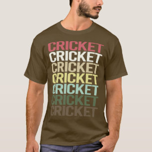 Camiseta Críquet de texto colorido