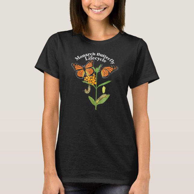 Camiseta Crisálida de Oruga de Mariposa Monarca (Anverso)