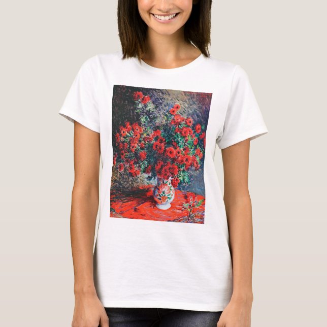 Camiseta Crisantemo Rojo, Monet (Anverso)
