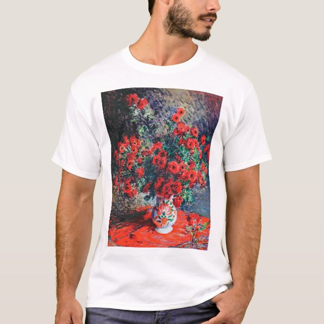 Camiseta Crisantemo Rojo, Monet (Anverso)