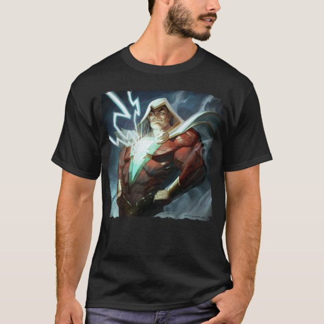 Camiseta Crisis infinita Ilustracion Shazam (Anverso)