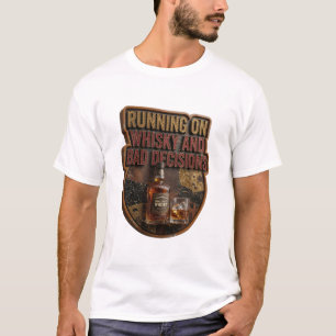 Camiseta Crisp CORRIENDO CON WHISKY Y MALAS DECISIONES