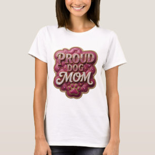 Camiseta Crisp Gold ORGULLOSA MAMÁ PERRO Diseño Moderno