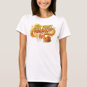 Camiseta Crisp Orange BUT FIRST BRUNCH Statement