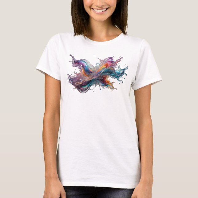 Camiseta Crisp Silver ABSTRACT ART Statement v2 (Anverso)