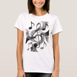 Camiseta Crisp Silver DISEÑO DE ESLOGAN MÚSICA EN MOVIMIENT